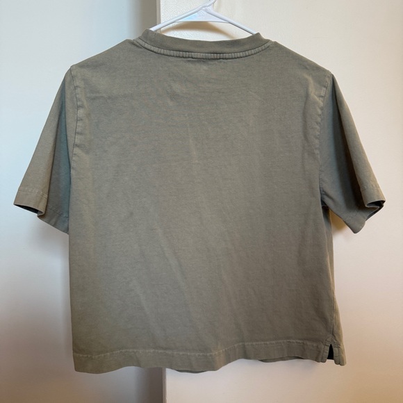 J. Crew Relaxed premium-weight cropped T-shirt - Picture 3 of 8